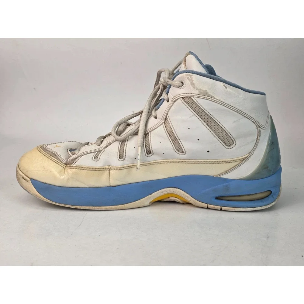 Jordan Melo M7 Carmelo Men's‎ Sneakers Size 12 White Blue Basketball Shoes